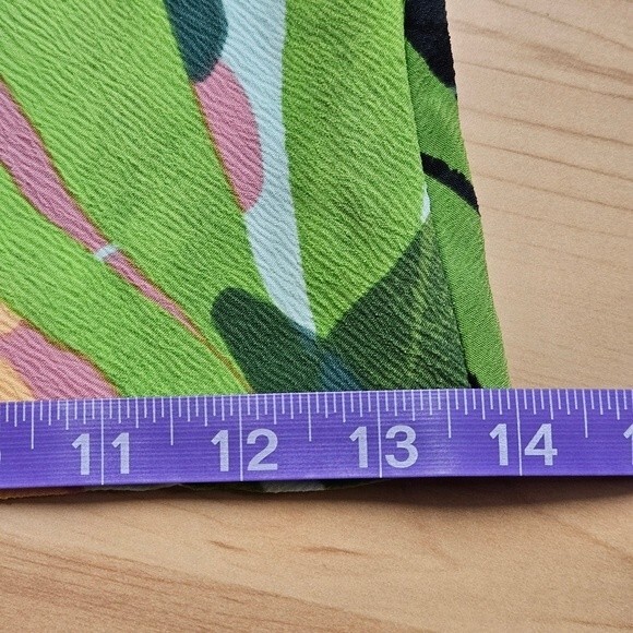 Elaine Rose Tropical Floral Print Cropped Pull On Elastic Waist Palazzo Pants - Picture 10 of 10